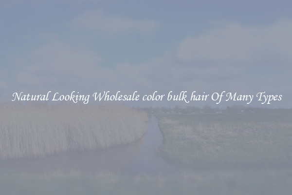 Natural Looking Wholesale color bulk hair Of Many Types