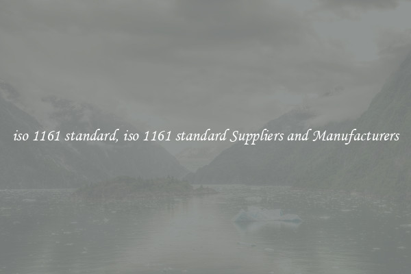 iso 1161 standard, iso 1161 standard Suppliers and Manufacturers