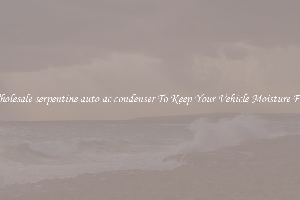 Wholesale serpentine auto ac condenser To Keep Your Vehicle Moisture Free