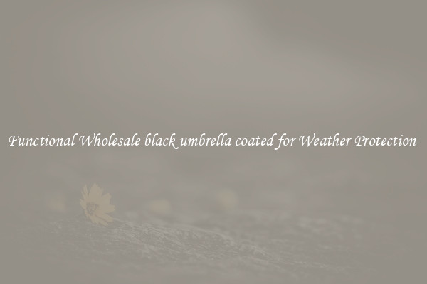 Functional Wholesale black umbrella coated for Weather Protection 