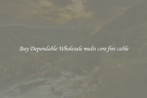 Buy Dependable Wholesale multi core fire cable