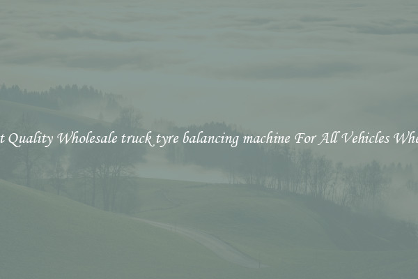 Get Quality Wholesale truck tyre balancing machine For All Vehicles Wheels