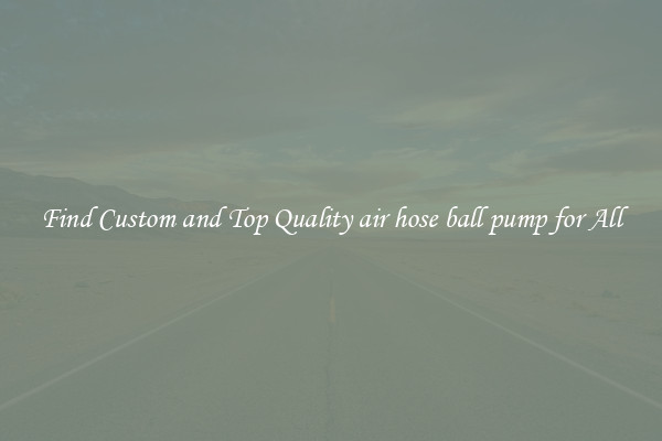 Find Custom and Top Quality air hose ball pump for All