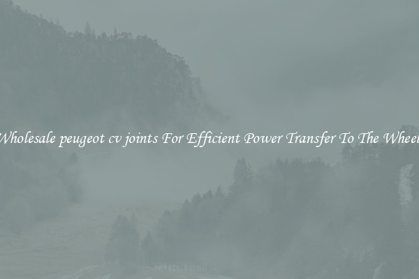 Wholesale peugeot cv joints For Efficient Power Transfer To The Wheels
