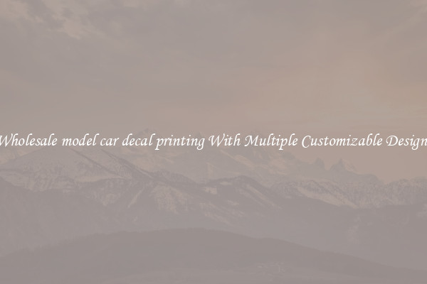Wholesale model car decal printing With Multiple Customizable Designs