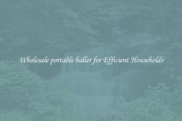 Wholesale portable baller for Efficient Households